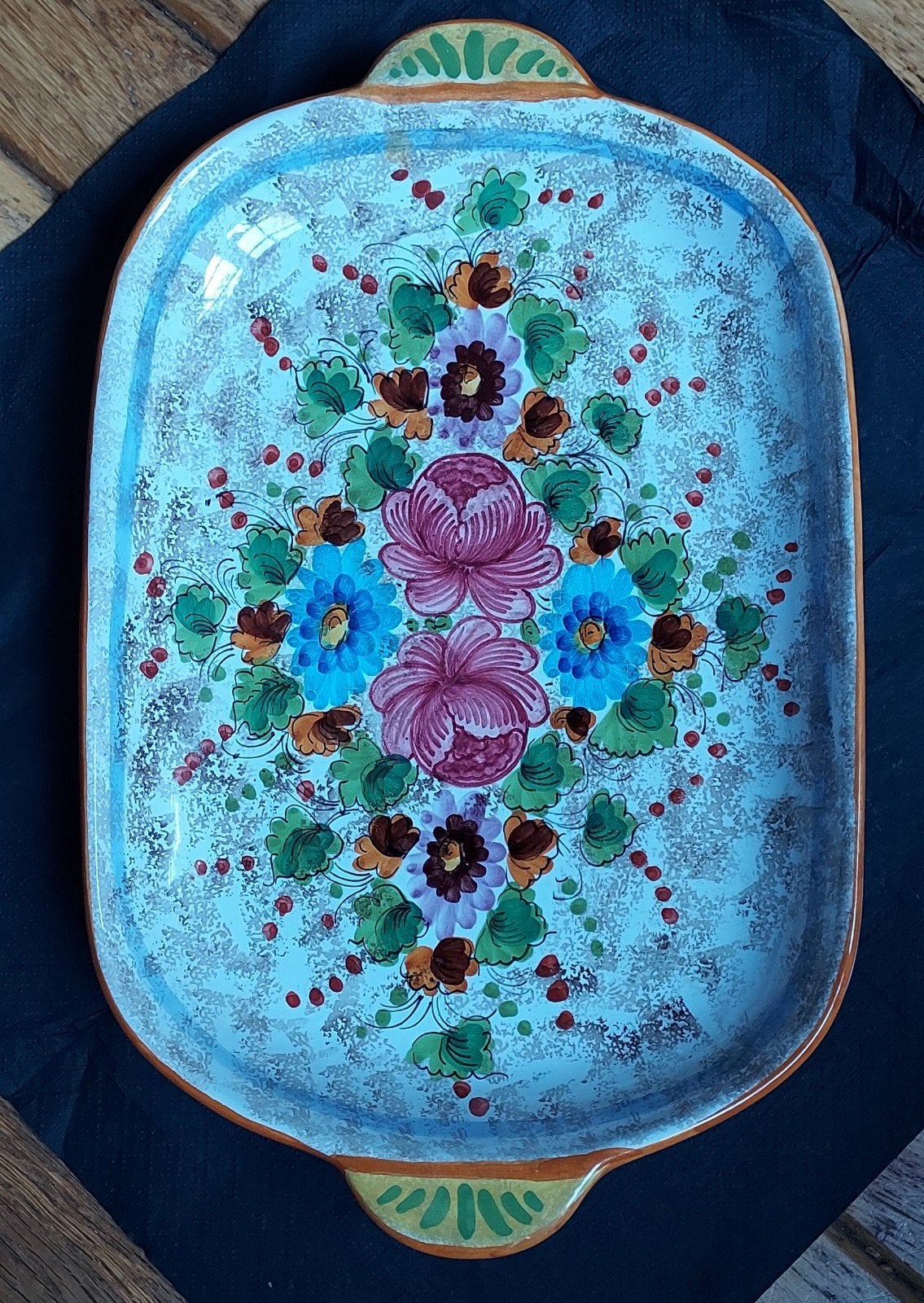 Italiaanse Deruta Majolica Serveerschaal – Handbeschilderd, Ophalen of Verzenden