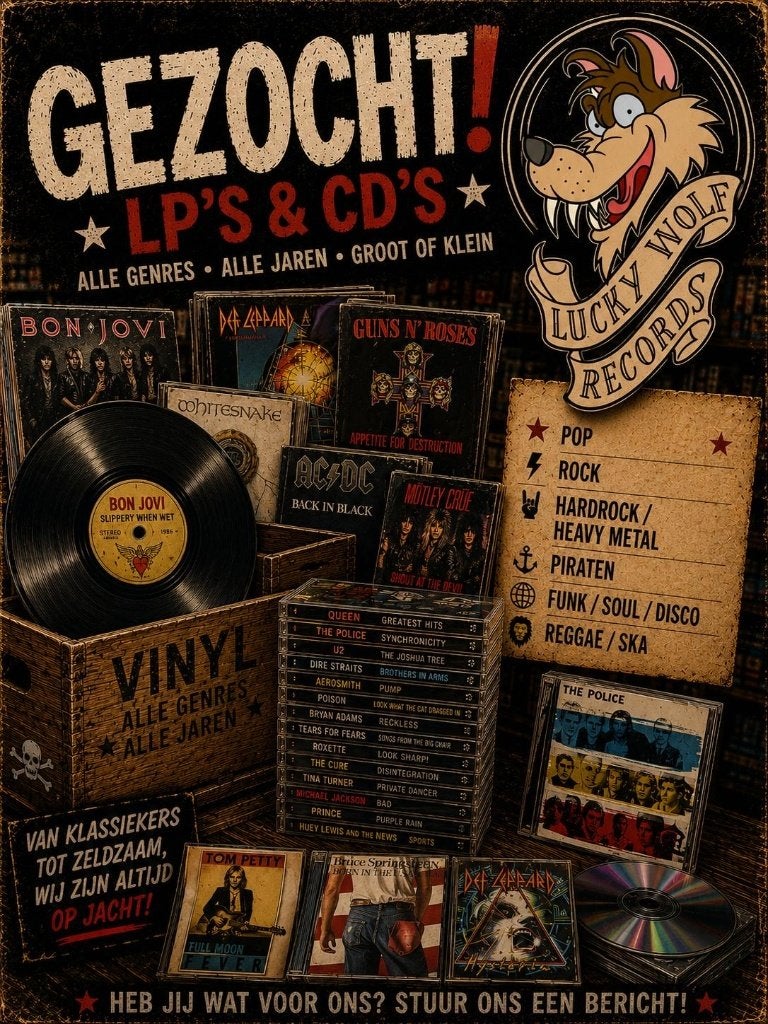 Te koop gevraagd Lp's , Singles en Cd's, Cd's en Dvd's, Vinyl | Rock, Ophalen of Verzenden, Gebruikt, Overige formaten, Poprock