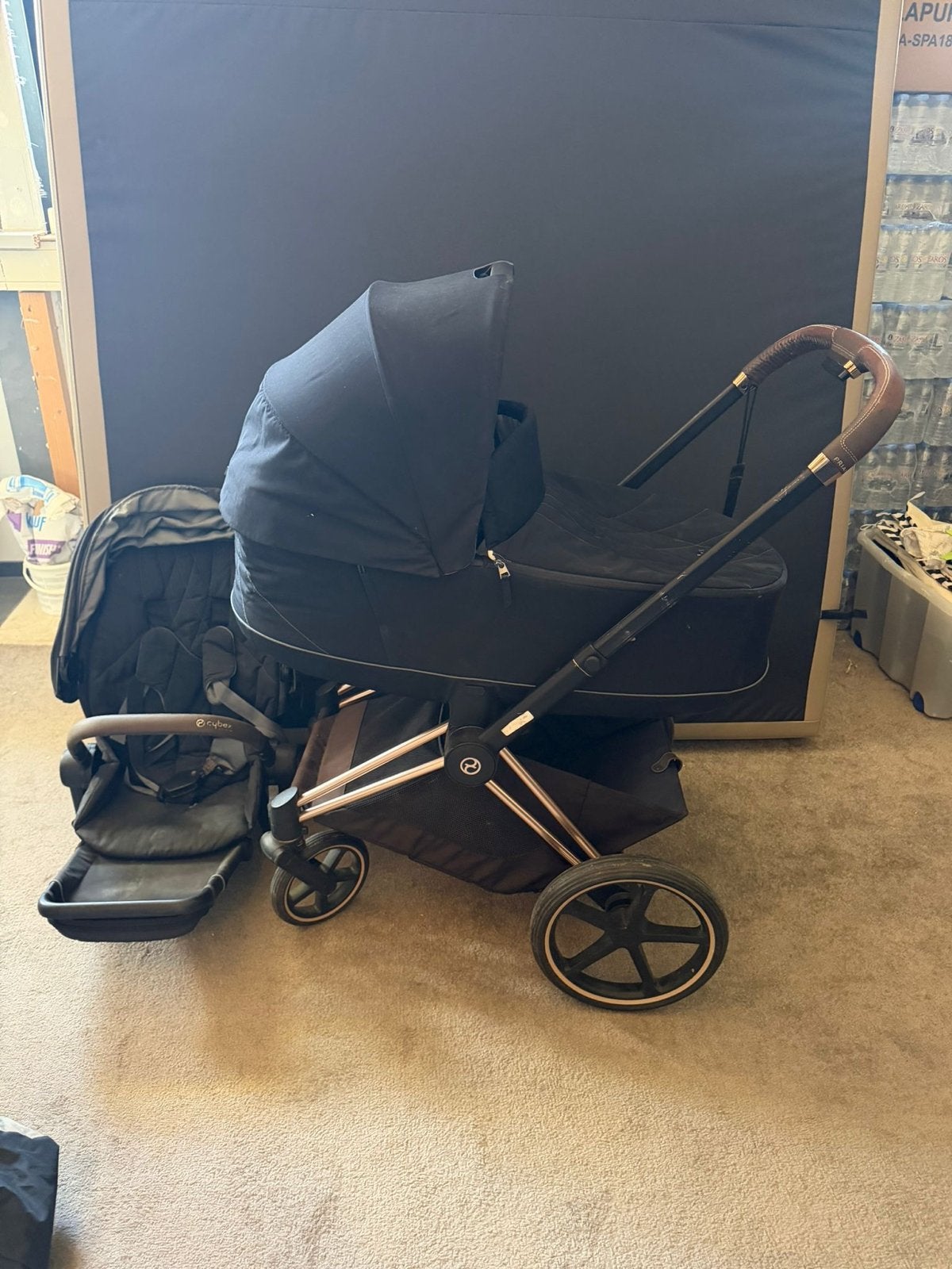 Cybex Priam Kinderwagen - Compleet met Reiswieg en Zitje, Gebruikt, Met reiswieg, Ophalen, Kinderwagen