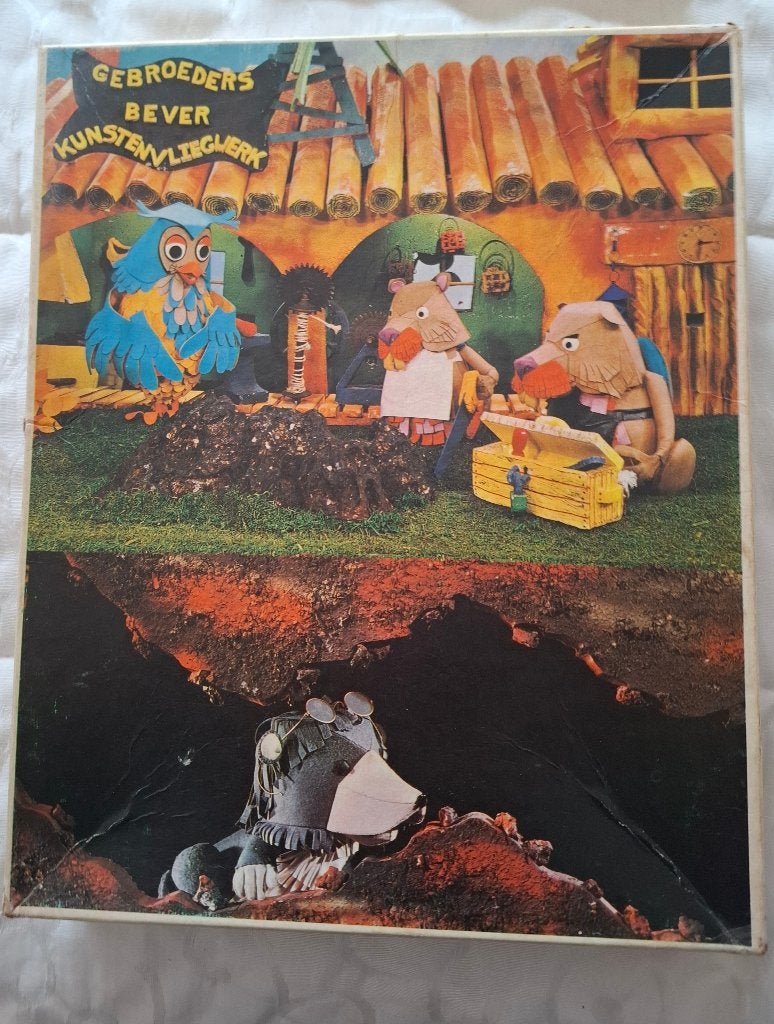 Vintage puzzel van de Fabeltjeskrant, Ophalen of Verzenden, Meer dan 50 stukjes, Gebruikt, 4 tot 6 jaar