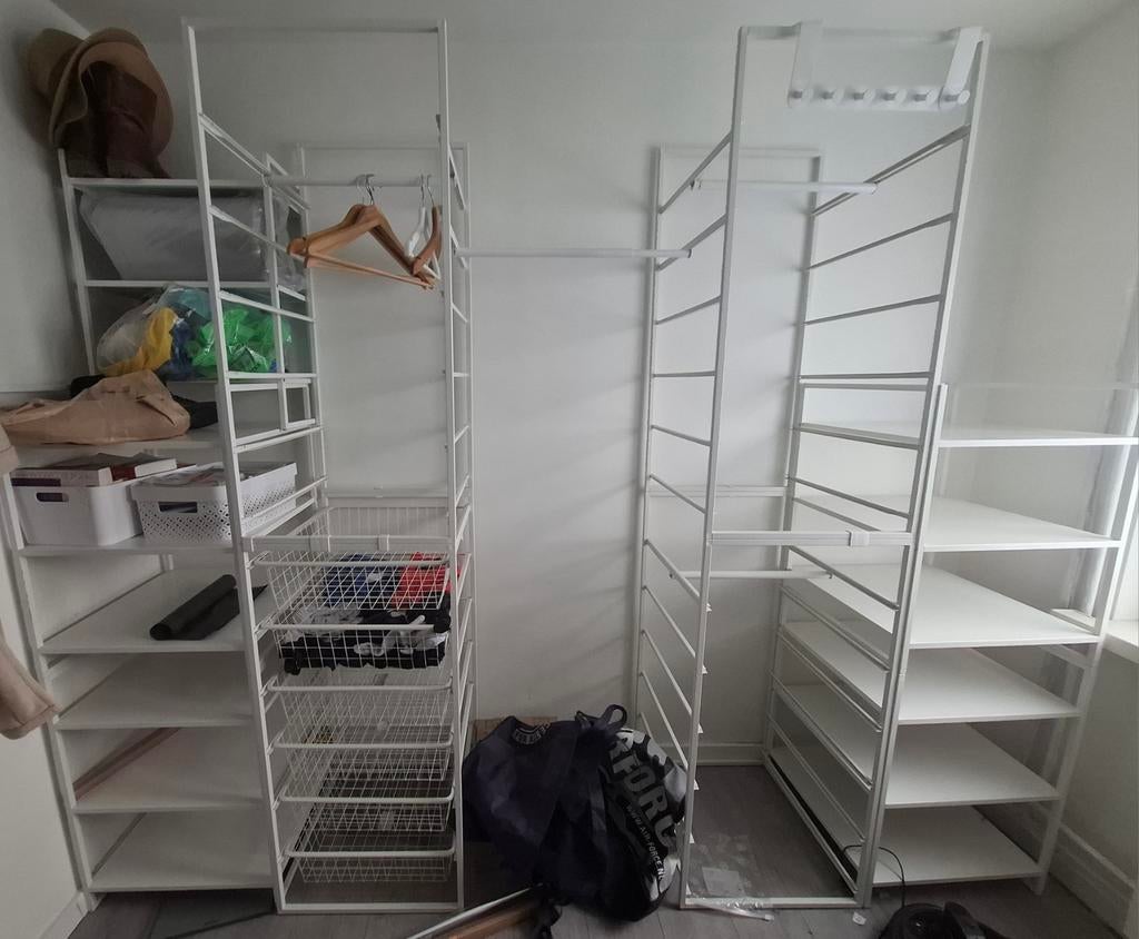 Kast, IKEA Jonaxel opbergsysteem - 2 stuks, Gebruikt, 200 cm of meer, Met plank(en), Metaal