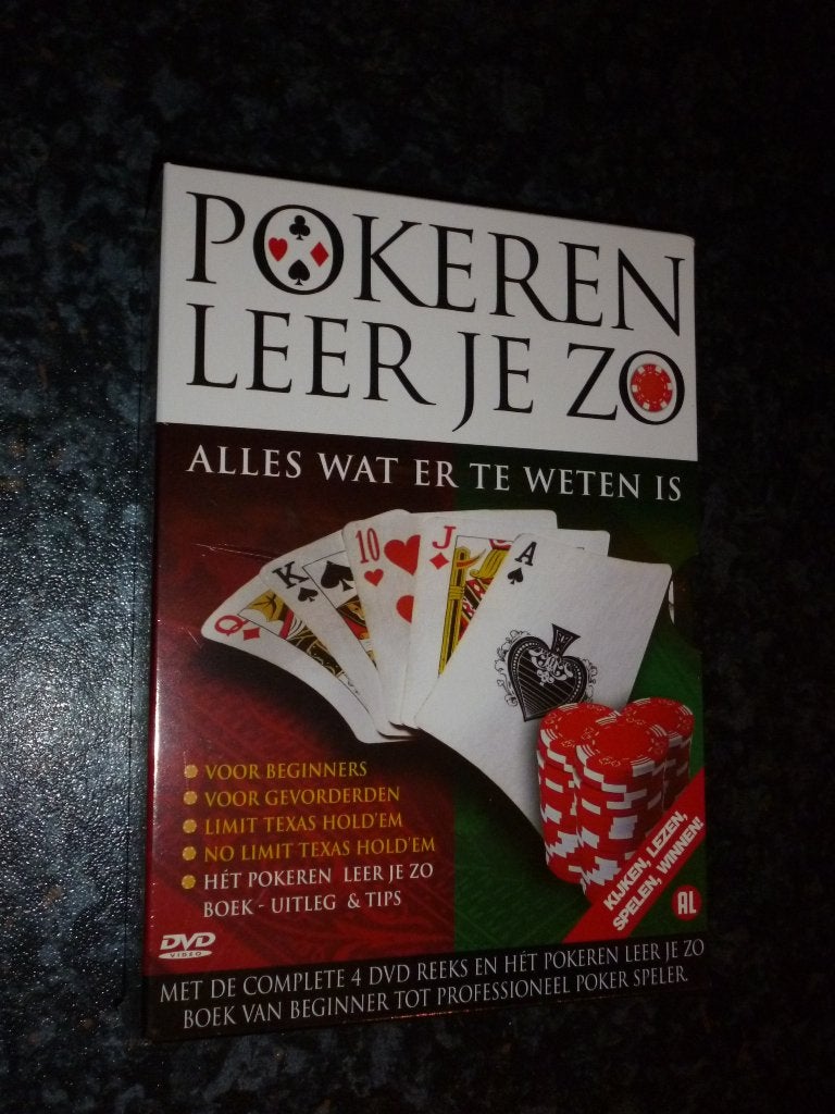 pokeren DVD leer je zo Boek en 4 DVD NIEUW geseald, Hobby en Vrije tijd, Cursusmateriaal, Ophalen of Verzenden, Nieuw, Meerdere media