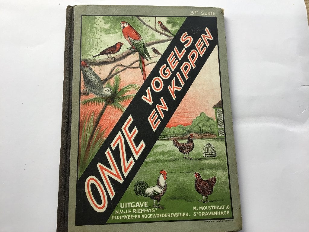 Onze Vogels en Kippen - Plaatjesalbum N.V.J.F. Riem-Vis, Boeken, Prentenboeken en Plaatjesalbums, Ophalen of Verzenden, Gelezen