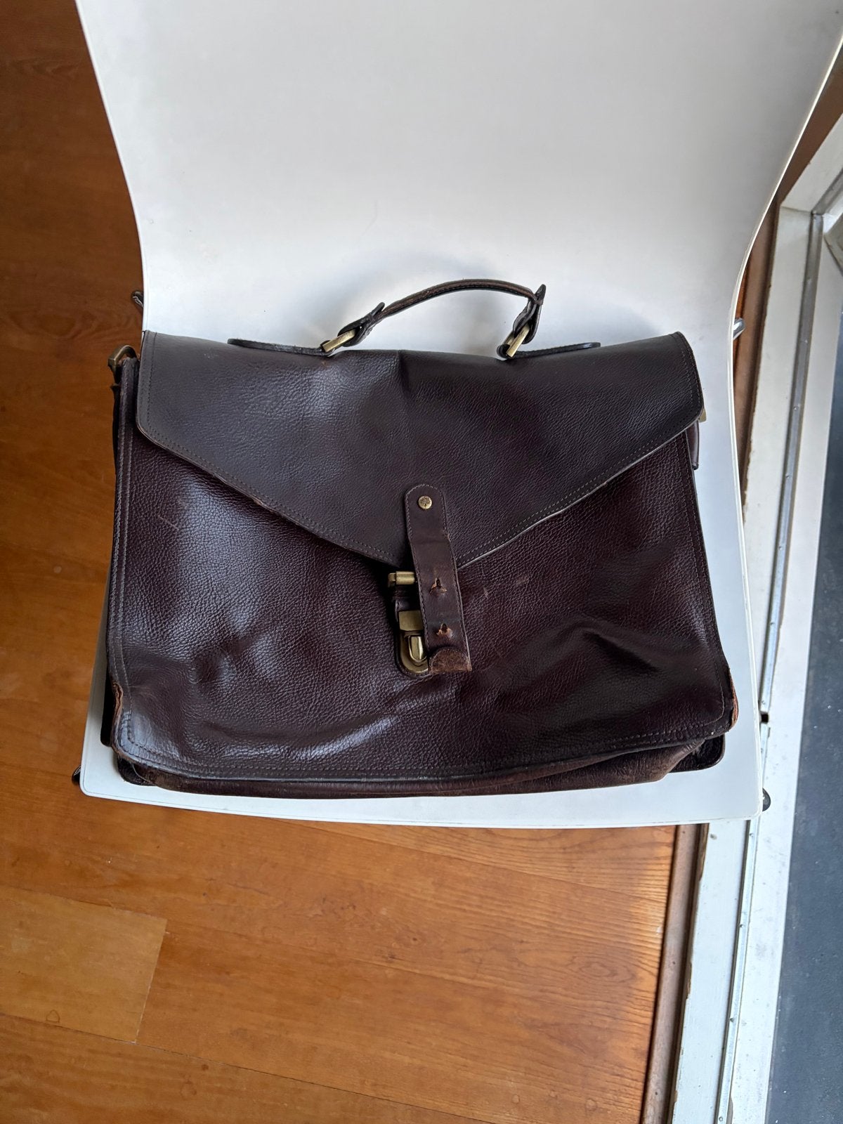 Mulberry Laptoptas / Aktetas - Donkerbruin Leer, Ophalen of Verzenden, Gebruikt, Bruin, Leer