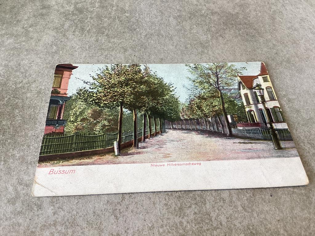 Bussum.      Nieuwe Hilversumscheweg, Verzamelen, Ansichtkaarten | Nederland, Ophalen of Verzenden
