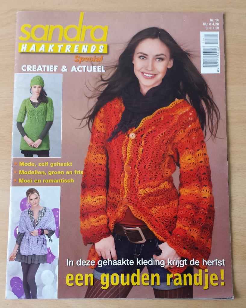 Haken - Sandra Haaktrends - nr.14 - 2011, Hobby en Vrije tijd, Gebruikt, Ophalen of Verzenden, Sandra, Patroon of Boek
