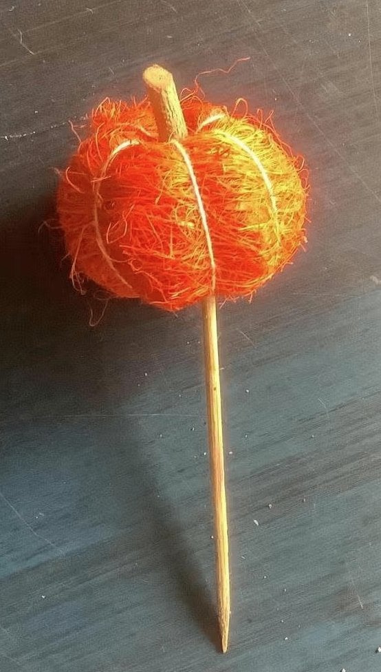 Oranje decoratie-pompoen, kunstpompoen bloemstuk kerststuk, Ophalen of Verzenden, Zo goed als nieuw, Oranje