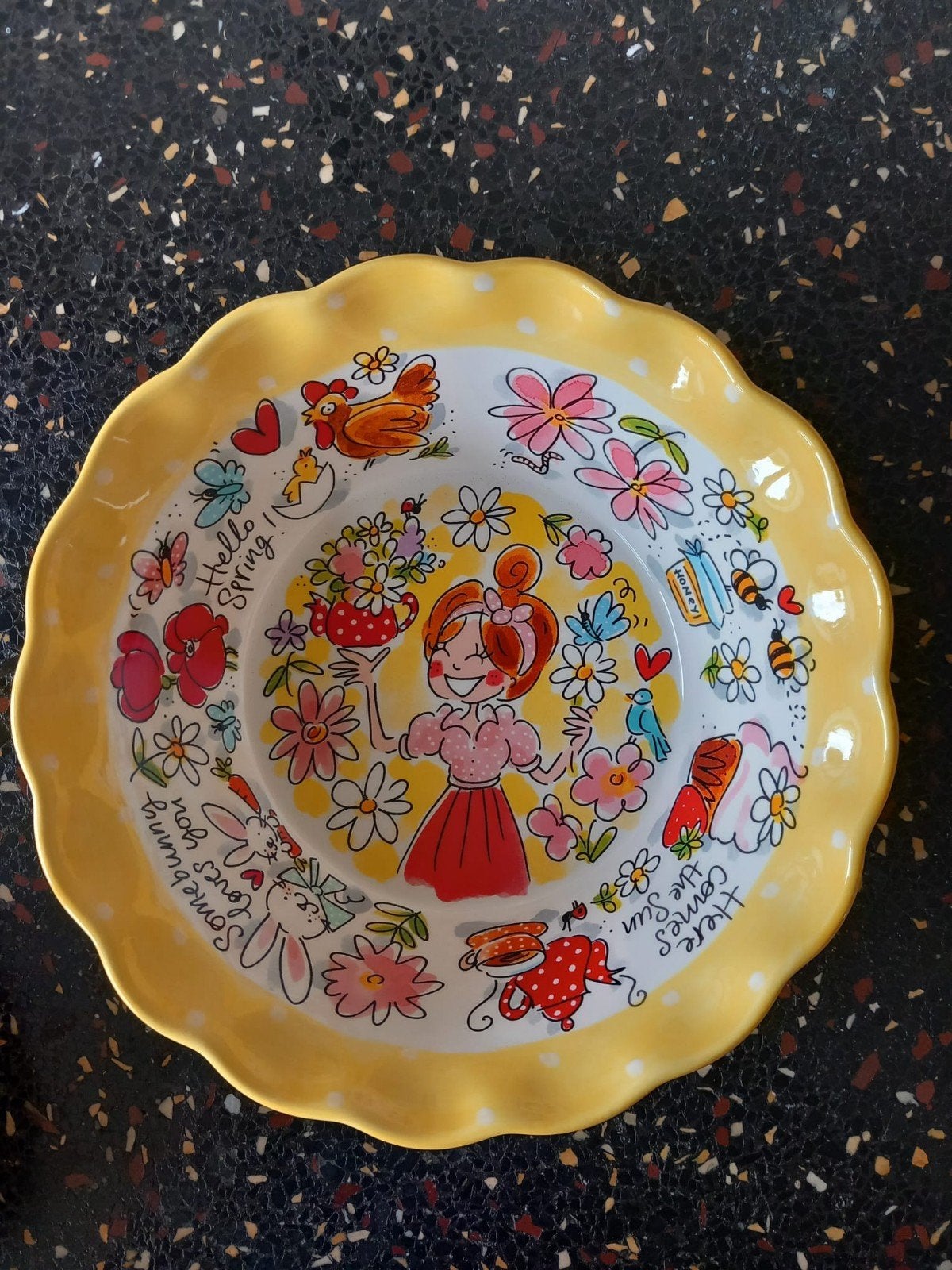 Blond Amsterdam lente serverr schaal, Ophalen, Zo goed als nieuw, Aardewerk, Bord(en)