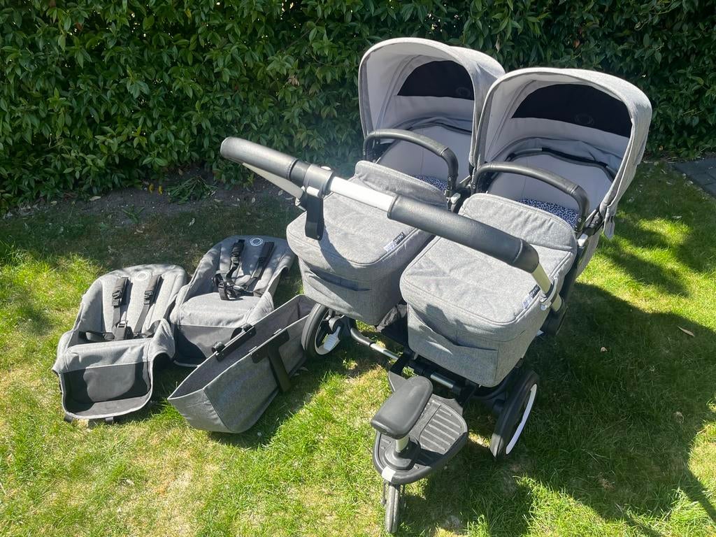 Complete set Bugaboo donkey 3 twin, Kinderen en Baby's, Kinderwagens en Combinaties, Ophalen, Bugaboo, Verstelbare duwstang, Zo goed als nieuw