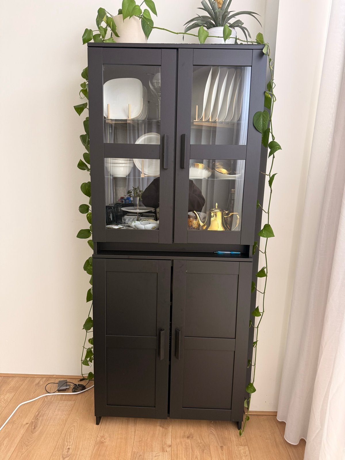IKEA Brimnes kasten met glazen deuren en dichte deuren, Ophalen, Gebruikt, 50 tot 100 cm, 150 tot 200 cm