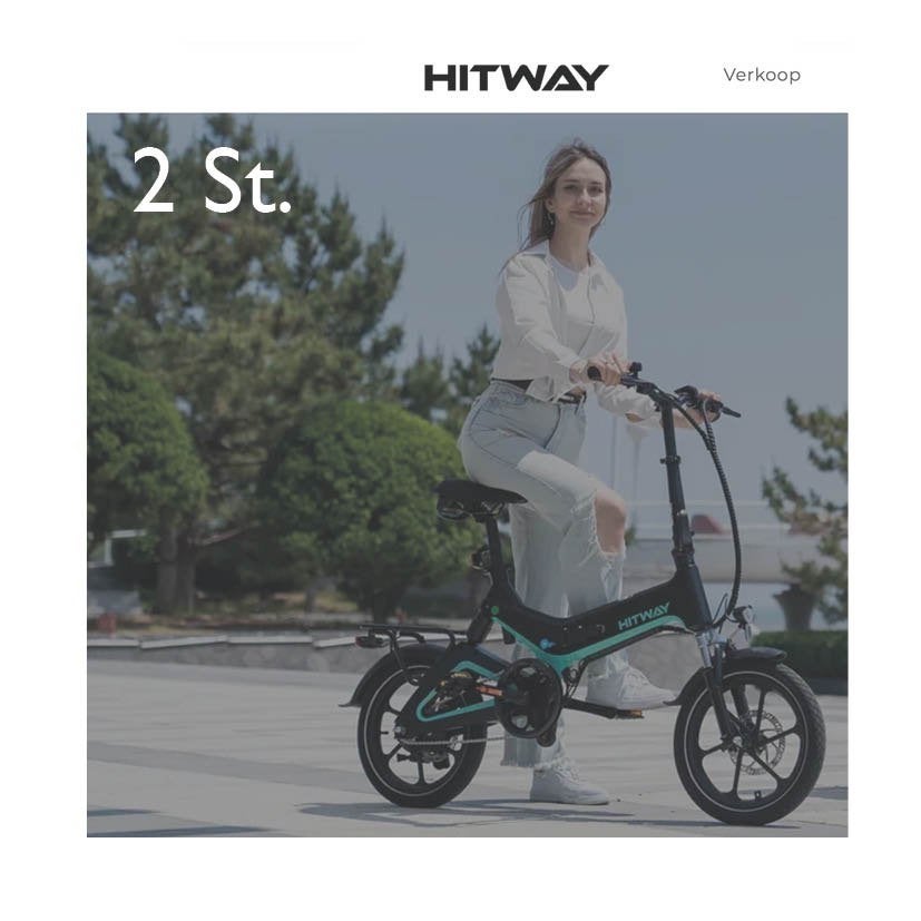 Trendy Hitway Vouwfiets - Compact en Stijlvol, Zo goed als nieuw, 59 cm of meer, 30 tot 50 km per accu, Ophalen