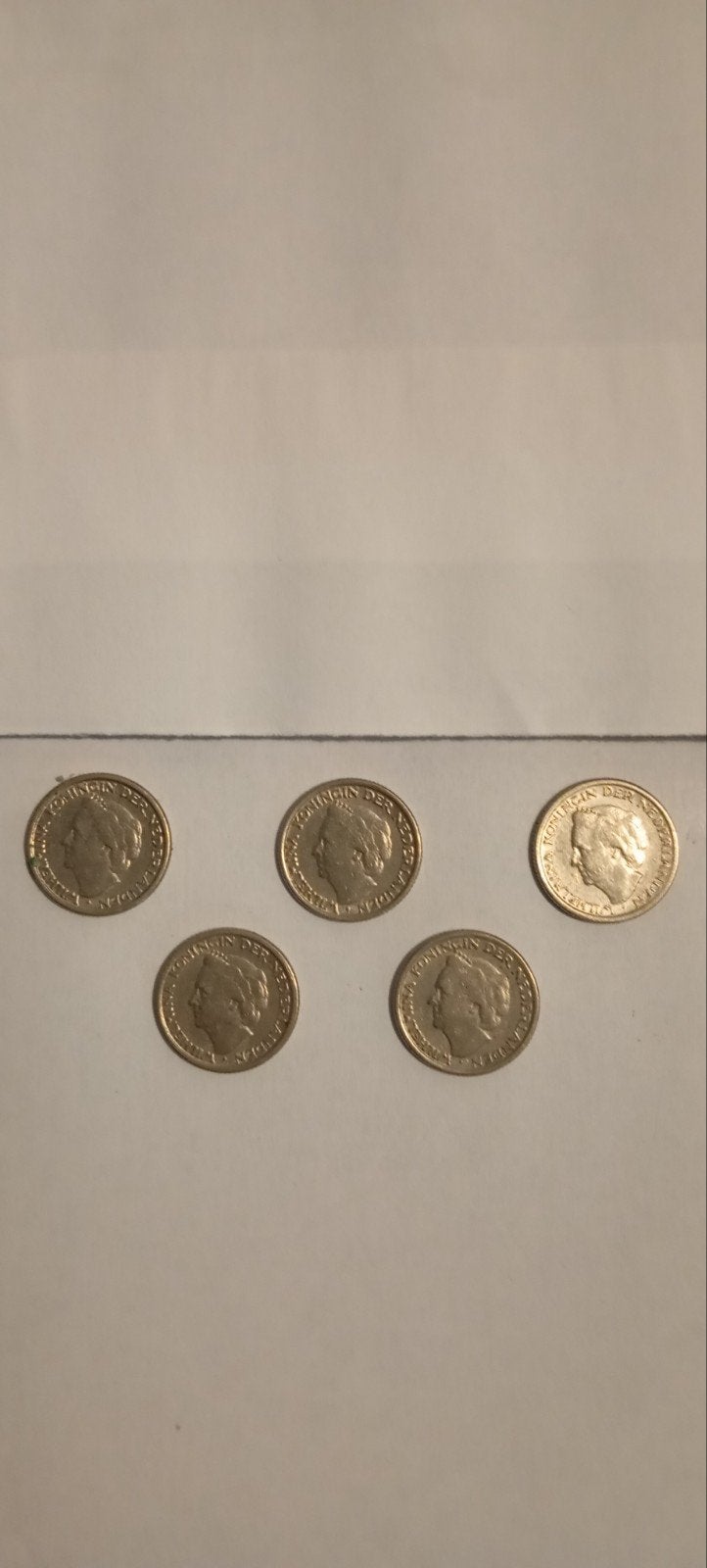 6 oude gulden dubbeltjes 1948 Kon. Wilhelmina, Ophalen of Verzenden, Koningin Wilhelmina, 10 cent