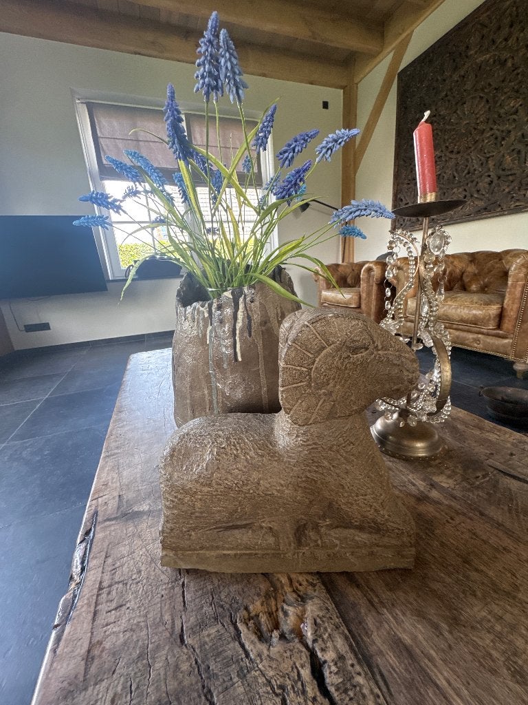 Steenbok steen woondeco, Ophalen, Nieuw, Landelijk, Grijs