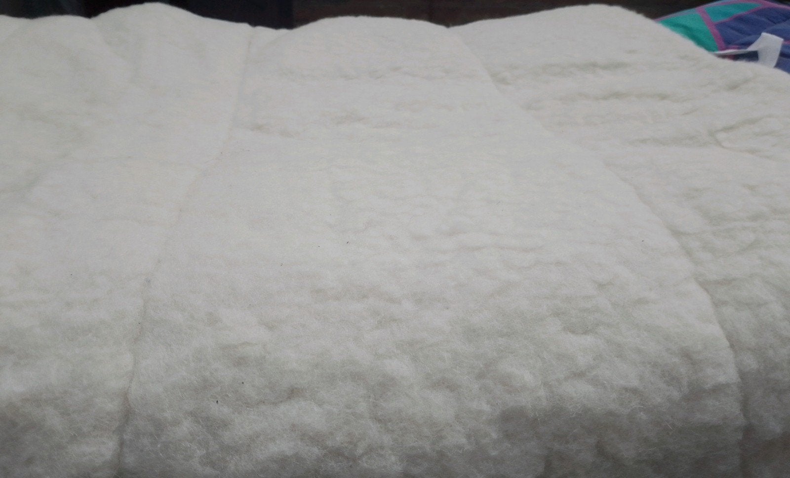 WOLLEN MATRAS TOPPER 140x200 cm - Comfortabel en warm, Gebruikt, Matrasbeschermer, Beige, Ophalen of Verzenden