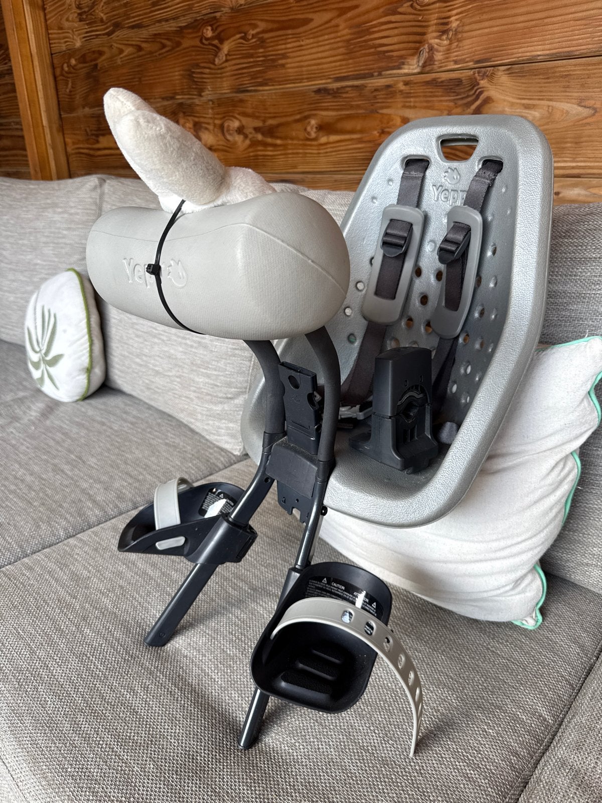 Thule Yepp Nexxt Mini Fietszitje met Adapter, Voetsteuntjes, Voorzitje, Ophalen of Verzenden, Zo goed als nieuw