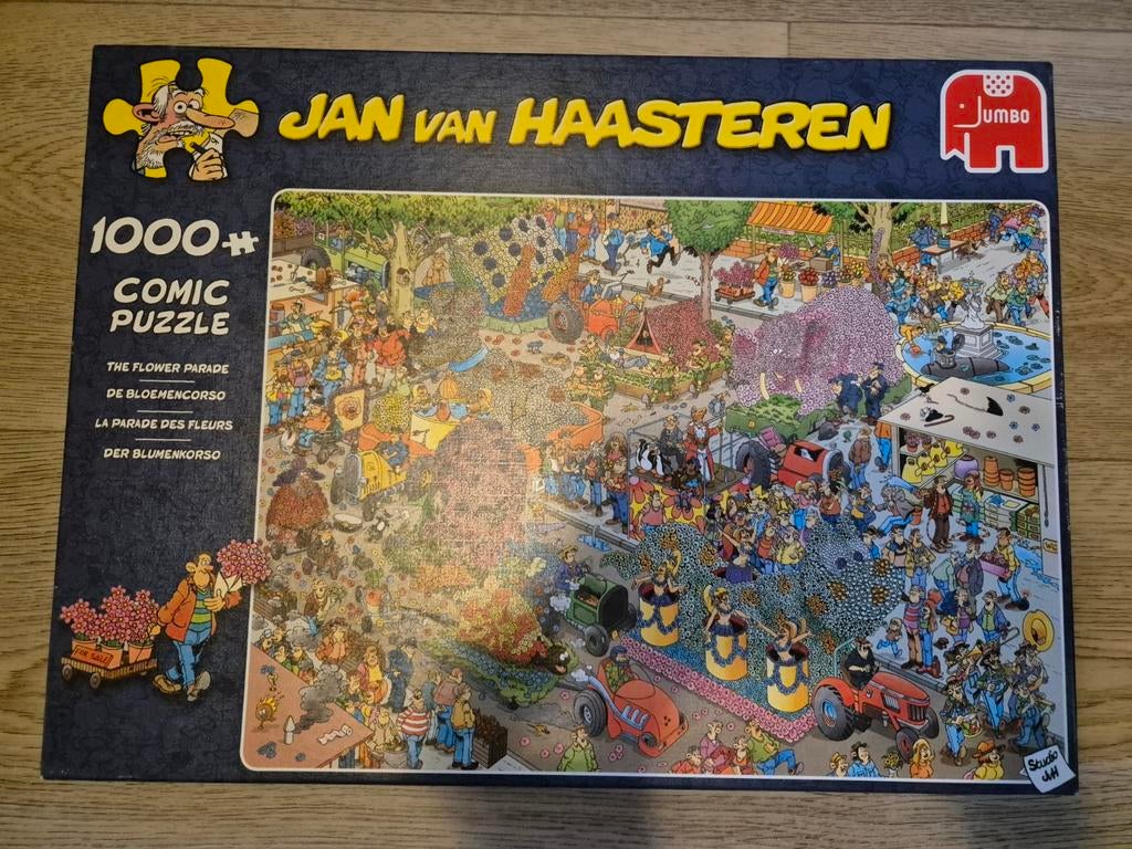 Jan van Haasteren De Bloemencorso 1000 stukjes, Ophalen, 500 t/m 1500 stukjes, Zo goed als nieuw, Legpuzzel