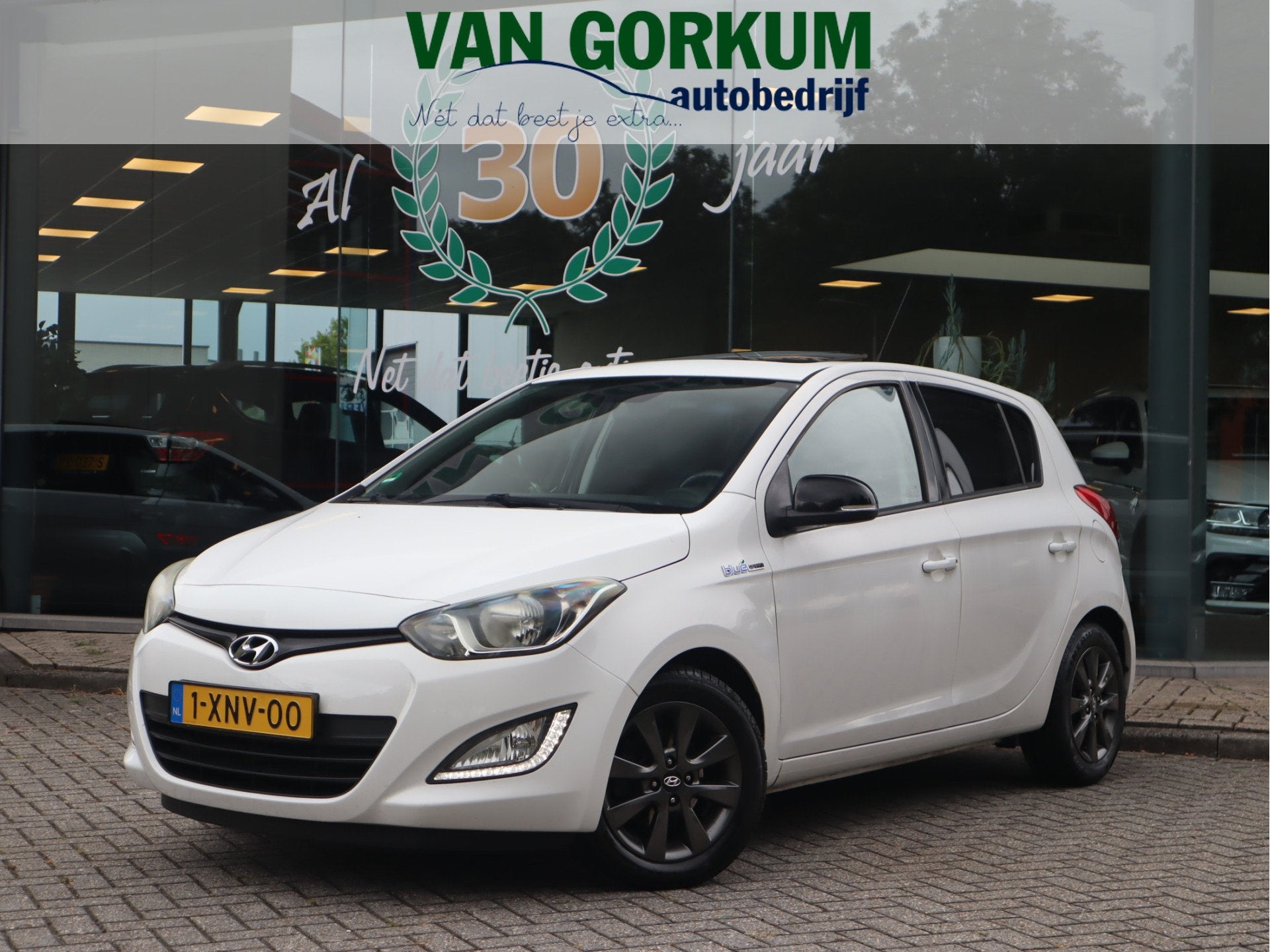 Hyundai i20 1.2i Go! Plus Airco / Elekramen / Schuif/kanteld, Auto's, Euro 5, Gebruikt, 4 cilinders, Wit