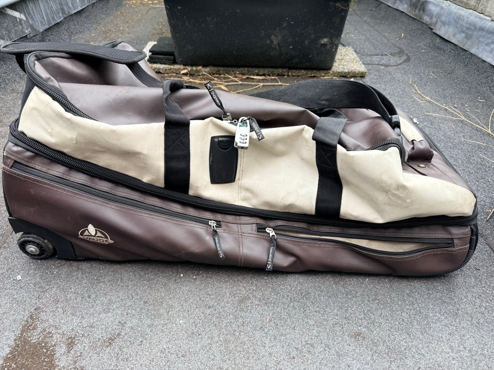 Vaude reistas op wielen - Bruin/Beige, Sieraden, Tassen en Uiterlijk, Tassen | Reistassen en Weekendtassen, Wieltjes, 30 cm of meer