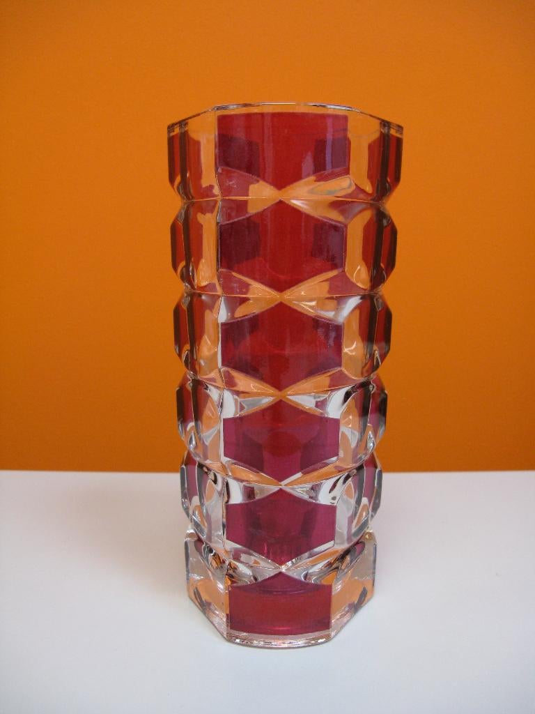 vintage kristallen vaas door Luminarc Frankrijk 70s, Antiek en Kunst, Ophalen of Verzenden