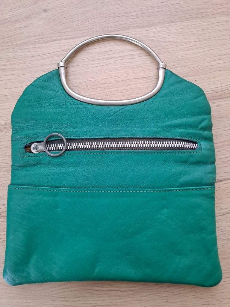 Vintage tas leer, Ophalen of Verzenden, Gebruikt, Bruin, Handtas