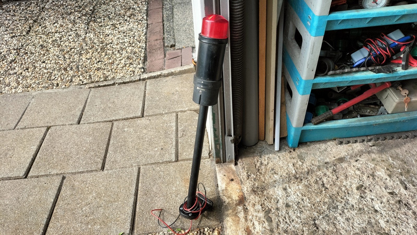 knipper lamp rood, Ophalen
