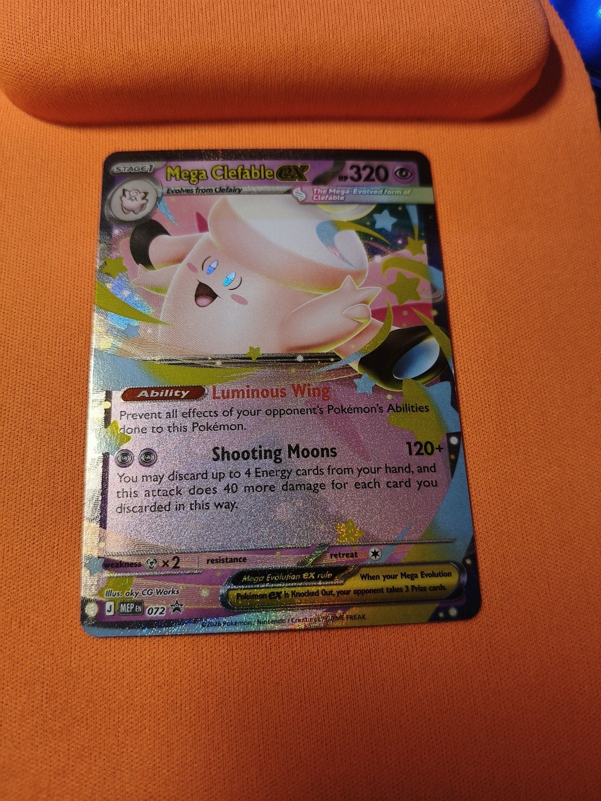 Mega Clefable ex #072 promokaart, Ophalen of Verzenden