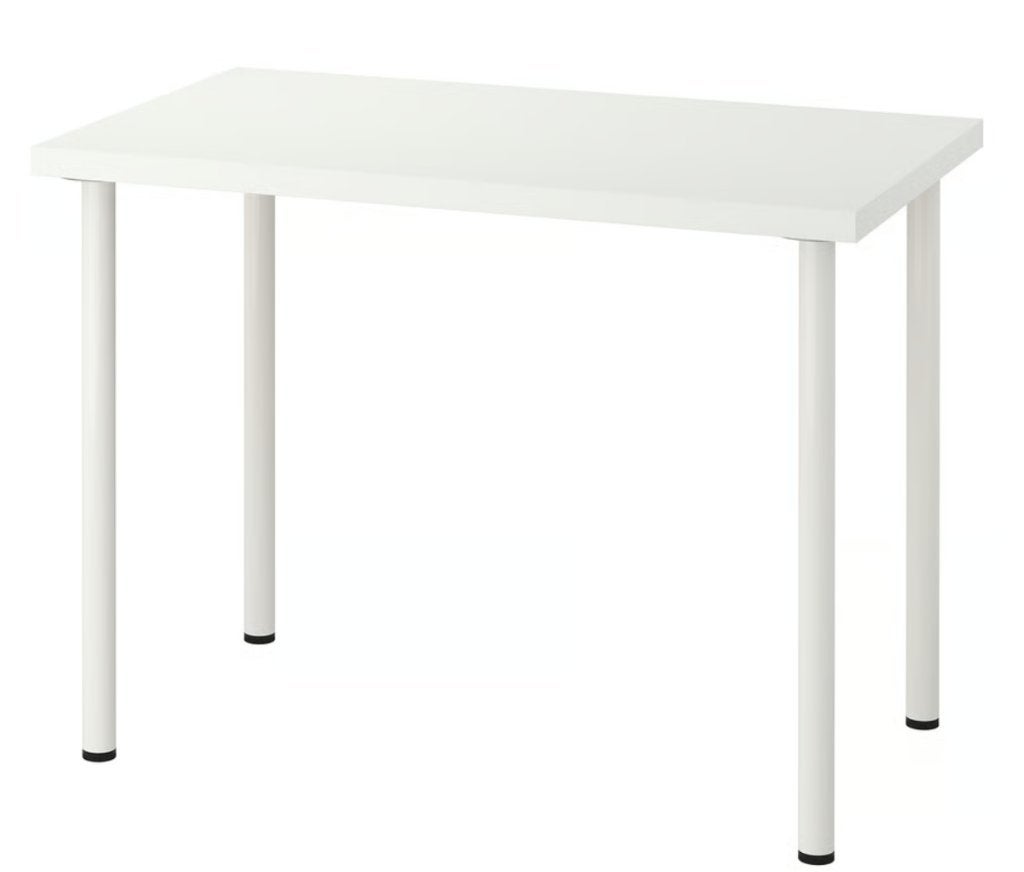 IKEA LINNMON / ADILS Table, white, 100x60 cm, 50 – 75, Gebruikt, 50 tot 100 cm, 50 tot 100 cm