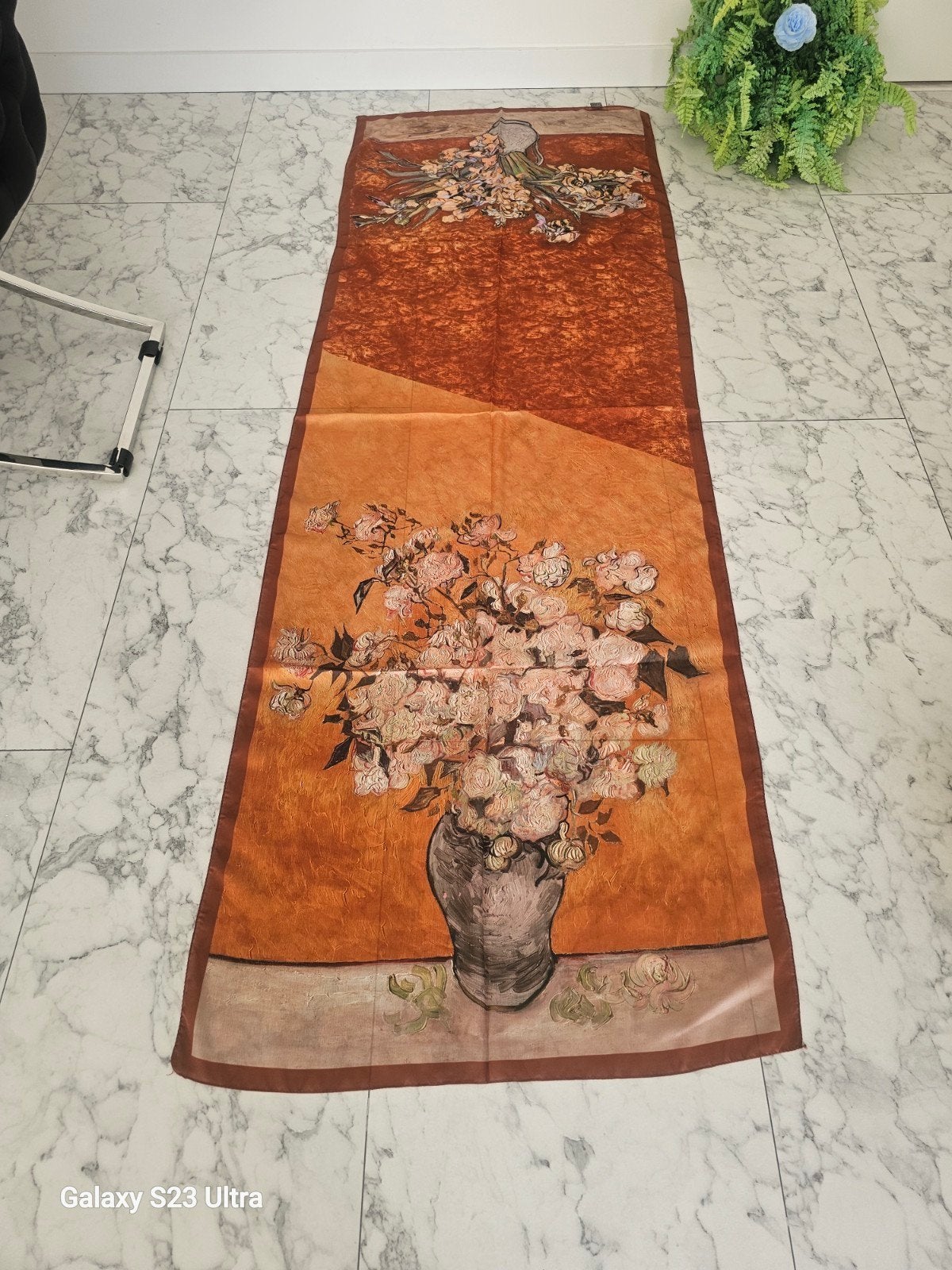 Yincent van Gogh Sjal zijden stof, 198 cm lang, 66 cm breed., Ophalen of Verzenden, Zo goed als nieuw, Sjaal