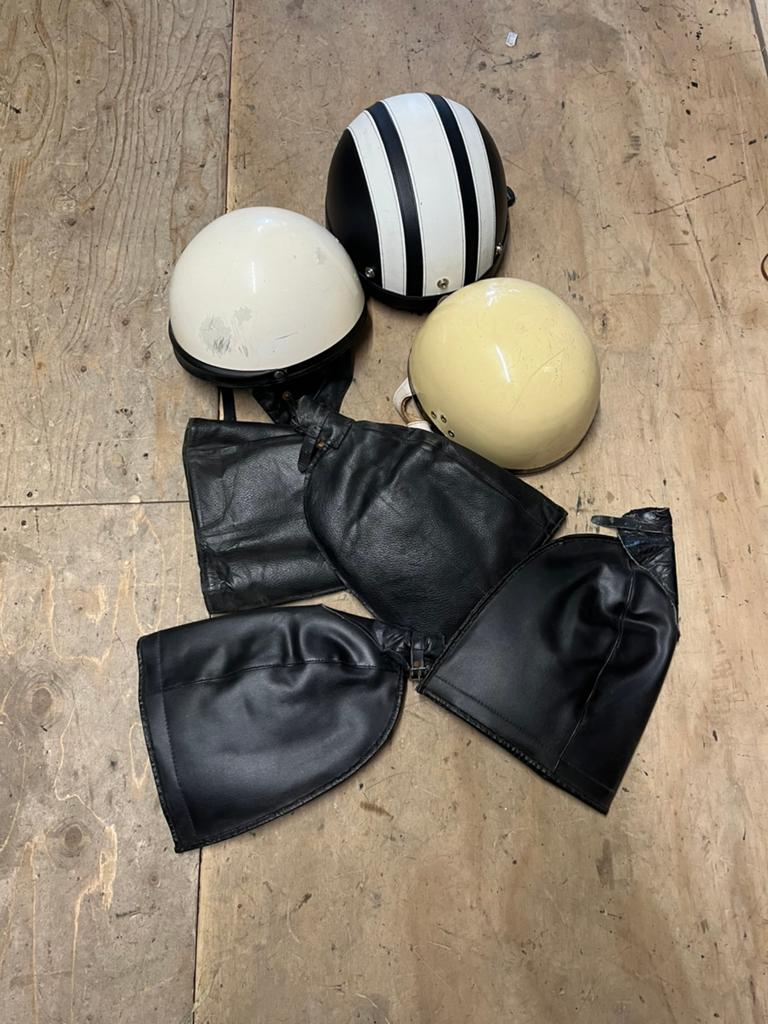 Oldtimer helmen en stuur handschoenen, Ophalen of Verzenden, Gebruikt, Handschoenen