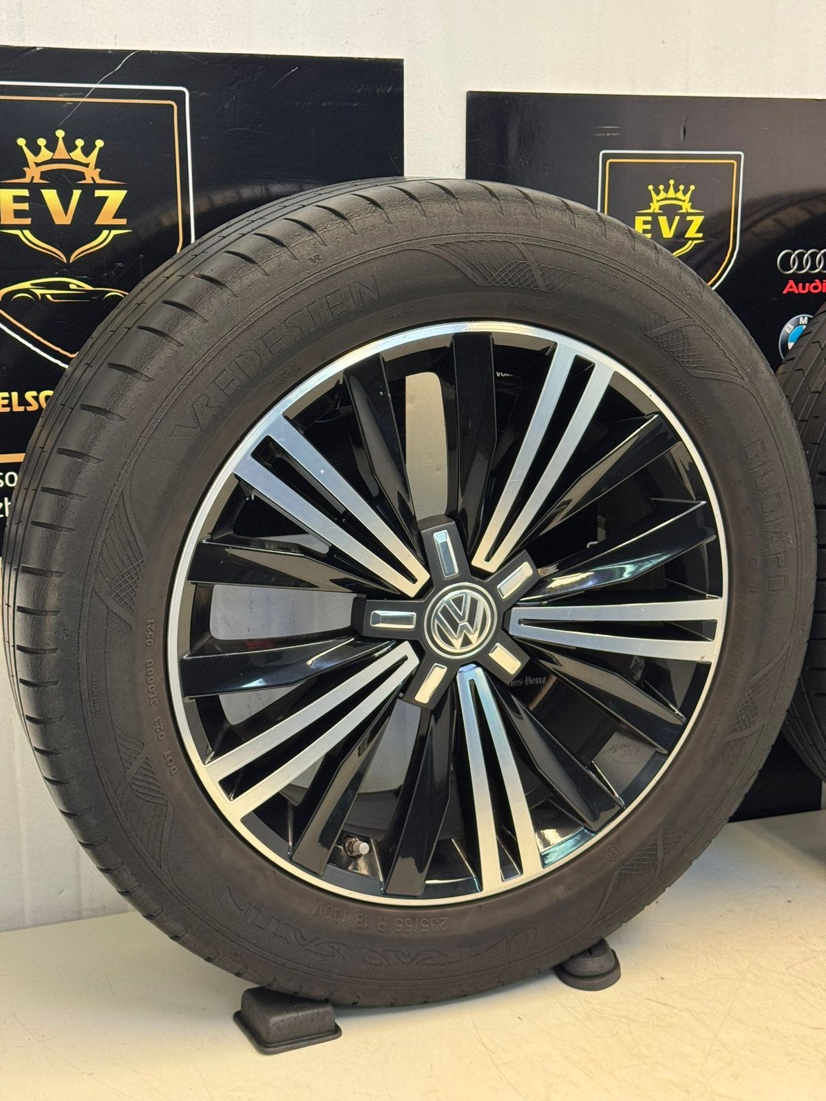 2 stuks org. velgen met banden VW Tiguan II bj.2018 5x112, 18 inch, Gebruikt, Banden en Velgen, Ophalen of Verzenden