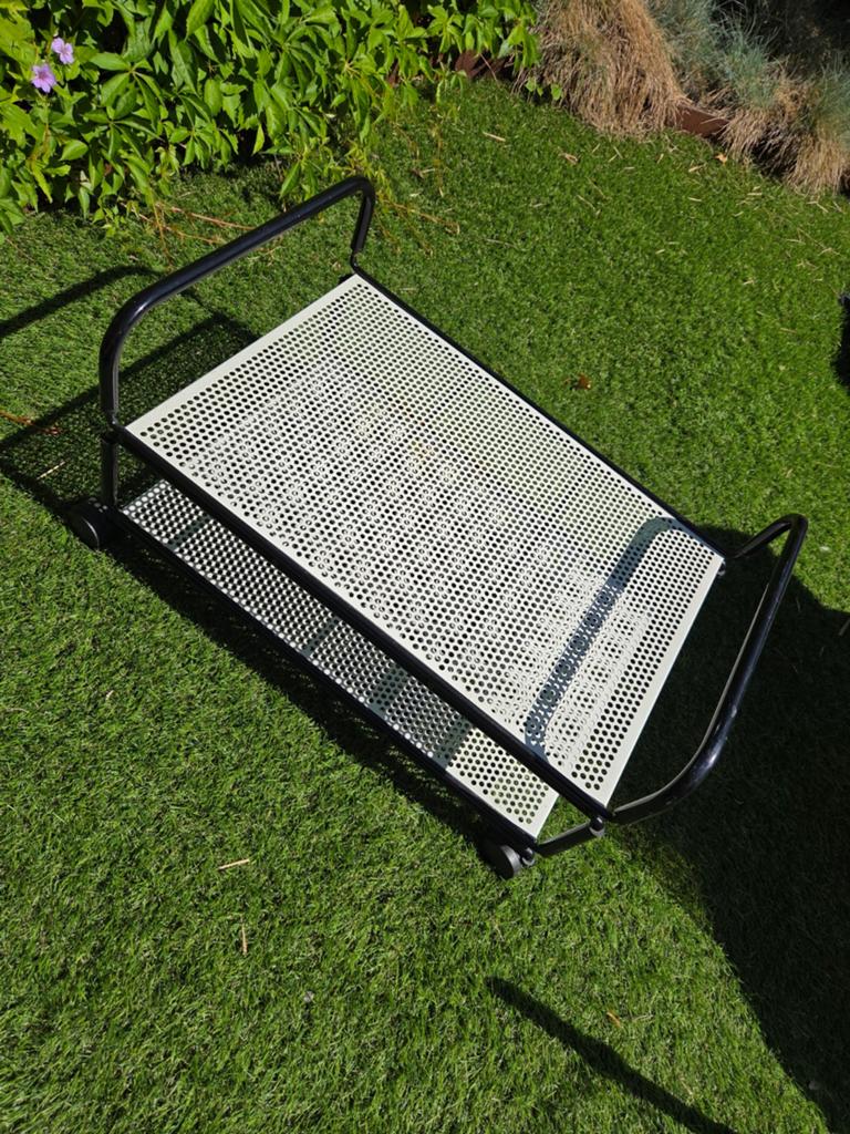Vintage IKEA Niels Gammelgaard Trolley laag, Minder dan 55 cm, Metaal of Aluminium, Ophalen of Verzenden, 60 cm of meer