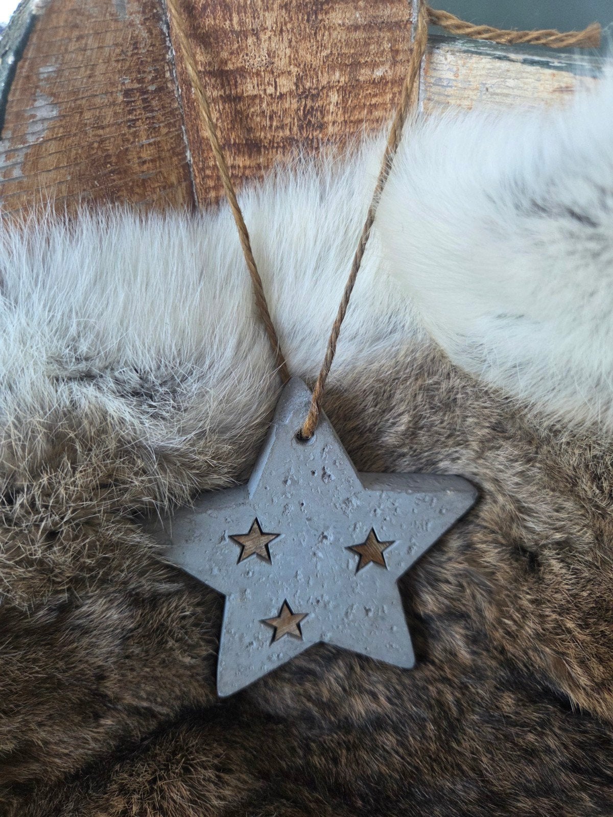 Brocante stenen sterhanger, Ophalen of Verzenden