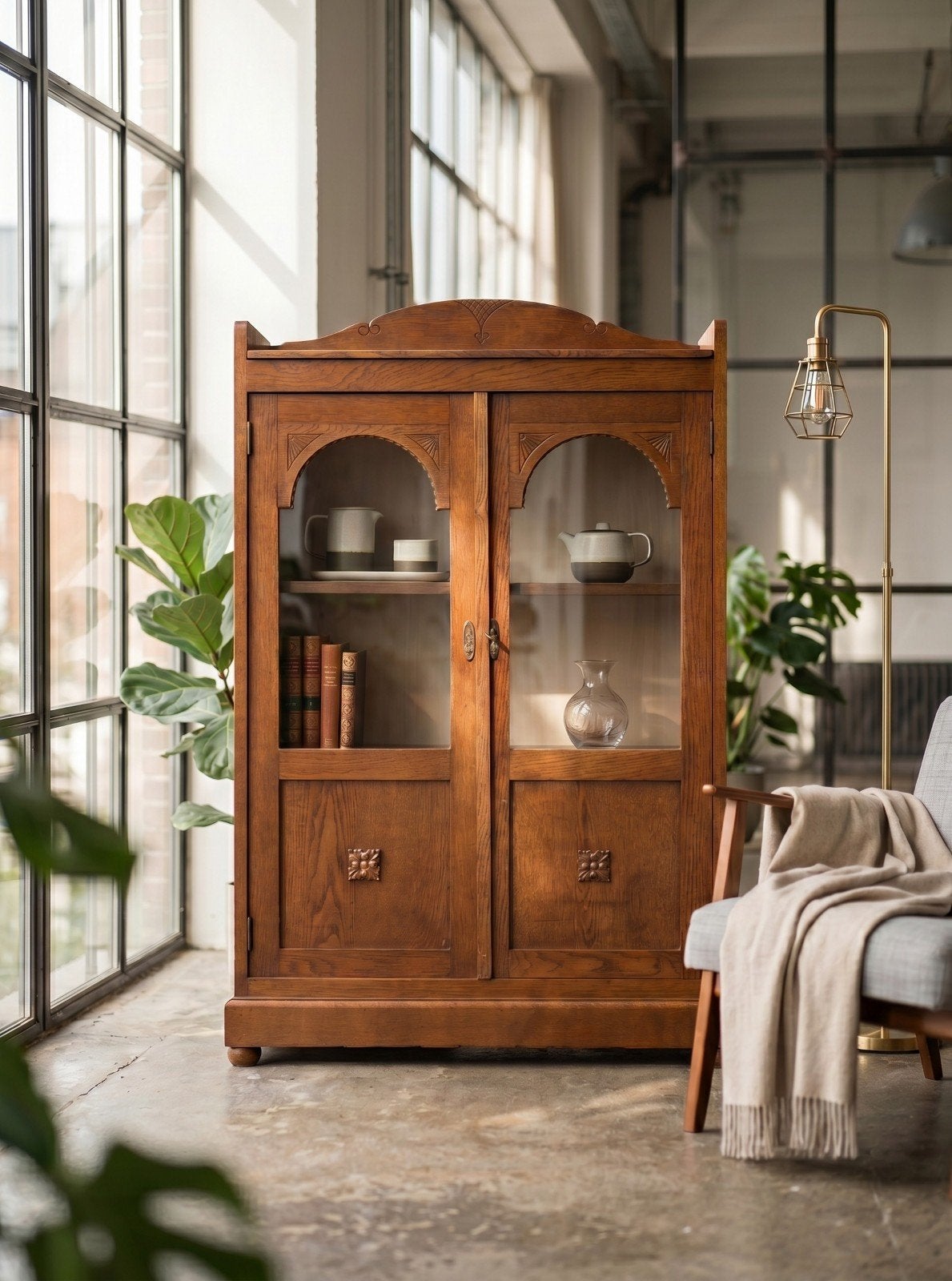 Antiek art deco kastje boekenkastje servieskastje, Antiek en Kunst, Antiek | Meubels | Kasten, Ophalen