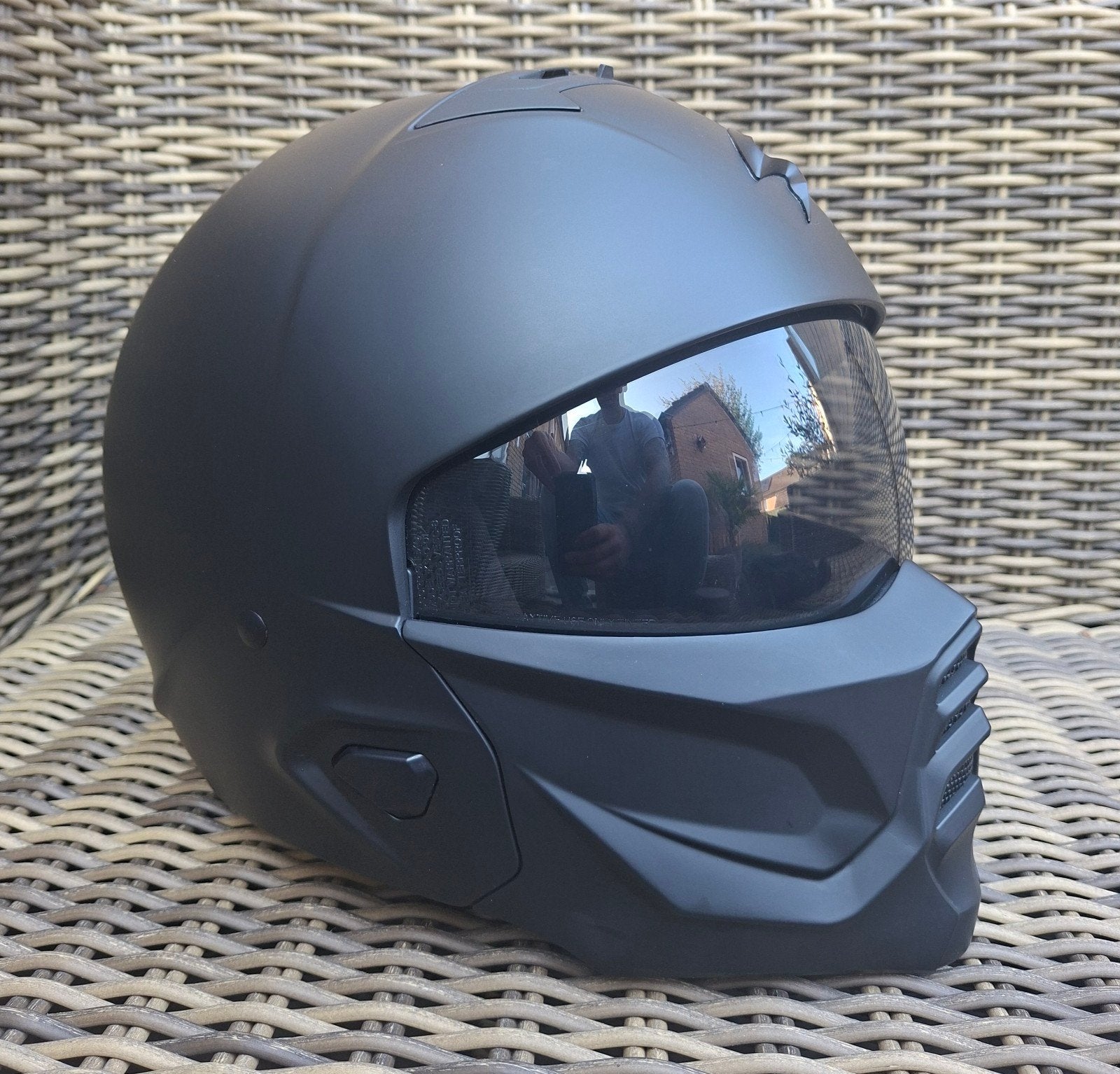 Scorpion EXO Combat mat zwart maat L, Motoren, Integraalhelm, L, Tweedehands, Ophalen