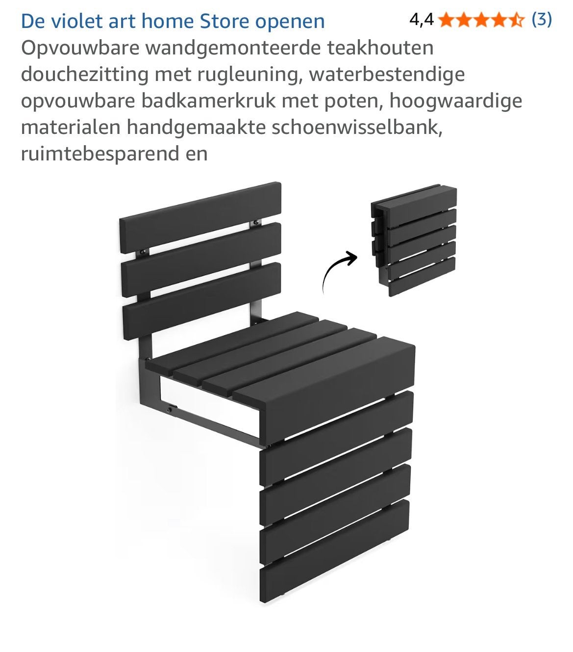 Inklapbare  douchestoel nieuw, Huis en Inrichting, Ophalen of Verzenden, Nieuw