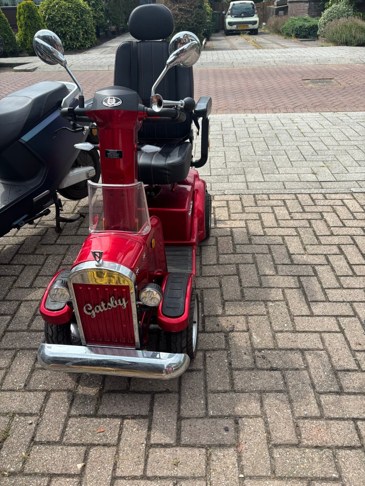 Vintage/retro scootmobiel Gatsby rood, Zo goed als nieuw, 16 km/u of meer, 46 km of meer, Ophalen