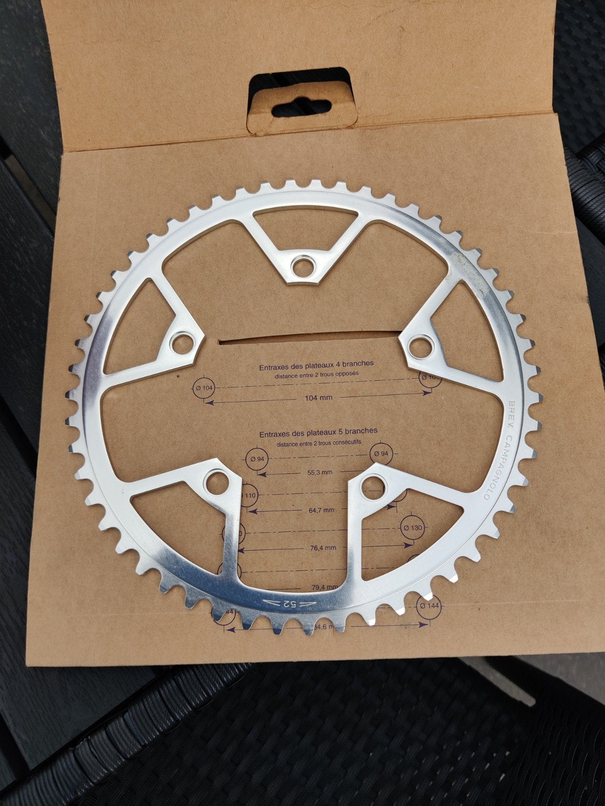 Campagnolo Kettingblad 52T voor racefiets - Nieuw in doos, Crankstel of Pedalen, Campagnolo, Nieuw, Ophalen of Verzenden
