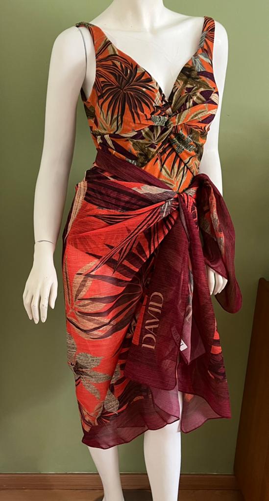NIeuw! Badpak met sarong, David, 40, Ophalen of Verzenden, Nieuw, Overige kleuren, Badpak