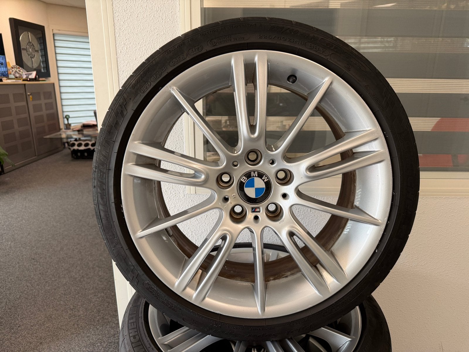 OEM 18” Style 193M Styling 193 incl MichelinsE36 E46 E90 E87, 18 inch, Banden en Velgen, Ophalen of Verzenden, Personenwagen