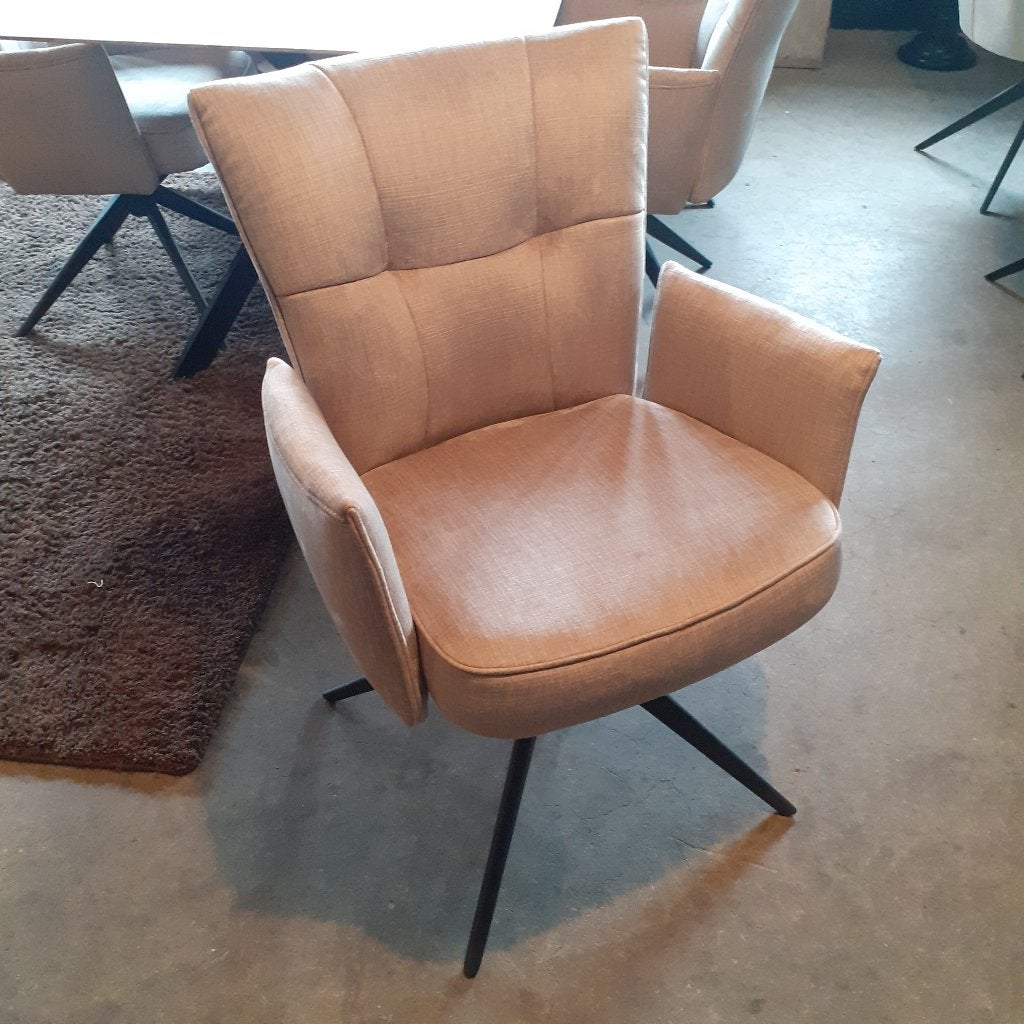 6 Eetkamer stoelen. Marit.360 gr. draaibaar. POCKET VERING, Nieuw, Ophalen of Verzenden, Metaal, Grijs