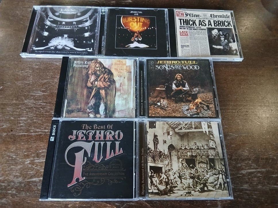 Jethro Tull CD collectie 7 stuks Passion Bursting Brick Wood, Rock, Gebruikt, Ophalen of Verzenden, Inclusief doosje