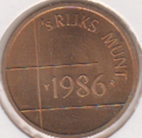 Penning 's Rijks Munt 1986 in munthouder, Ophalen of Verzenden, Overige materialen, Nederland