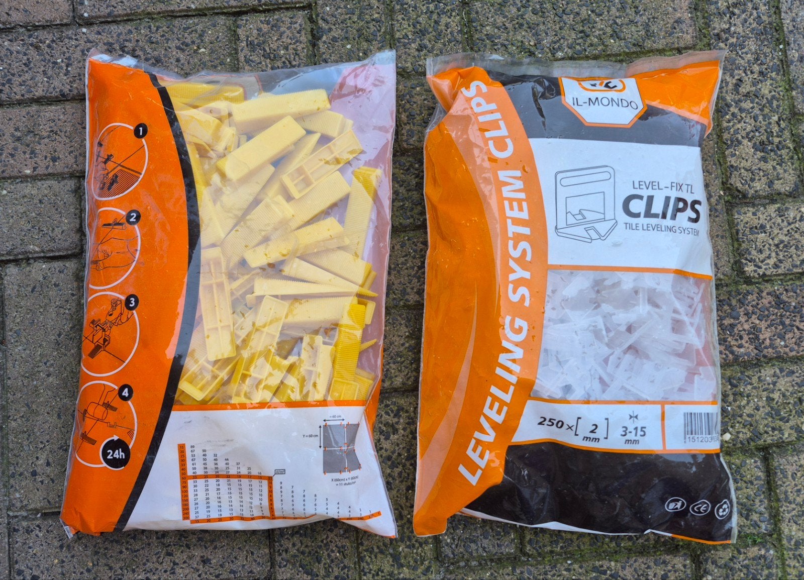 Tegel clips, Ophalen, Nieuw