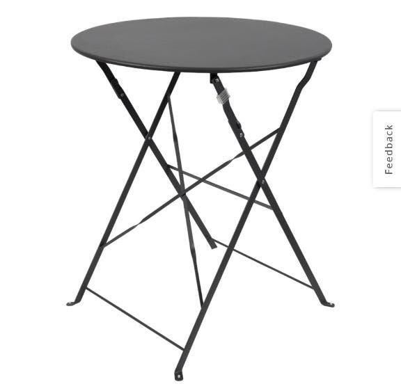 Metaal bijzet balkon tuin tafel rond klein grijs zwart, Ophalen, Nieuw, Rechthoekig, Metaal