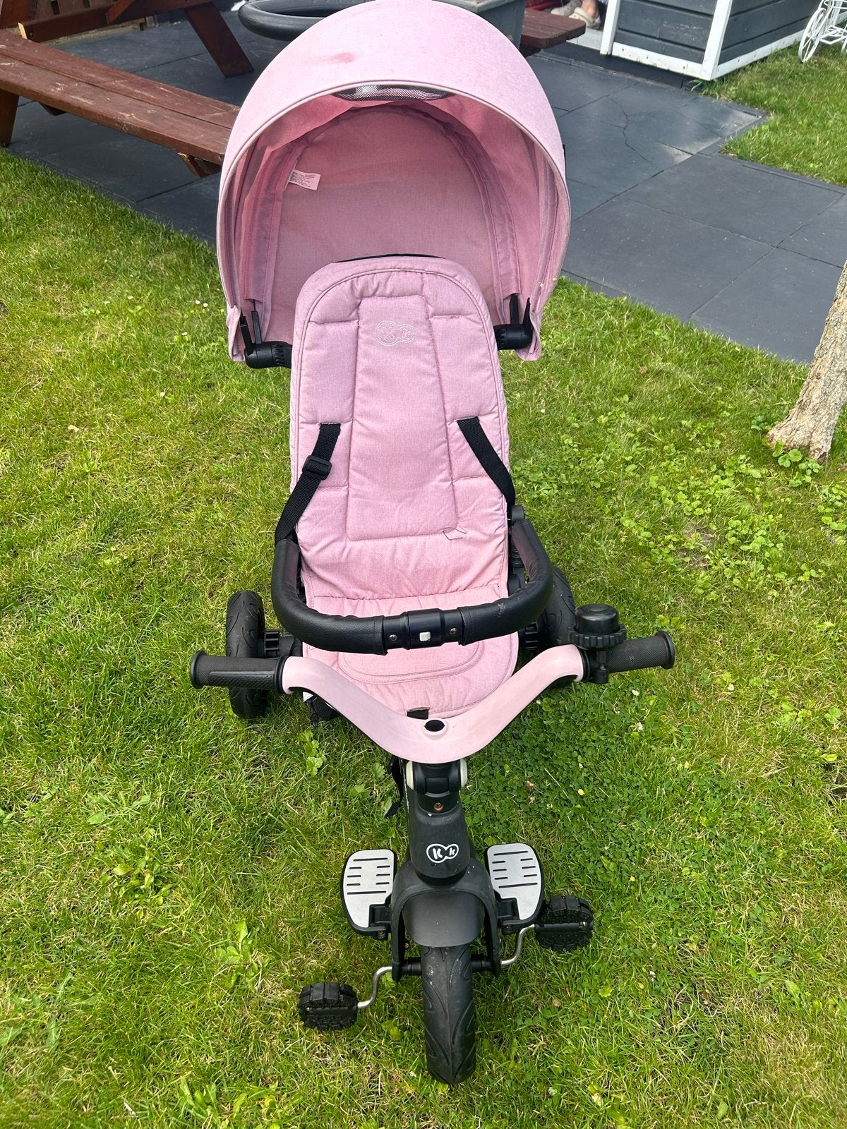 Roze Kinderkraft driewieler/loopfiets met zonnekap, Ophalen, Zo goed als nieuw, Overige merken, Verstelbare rugleuning