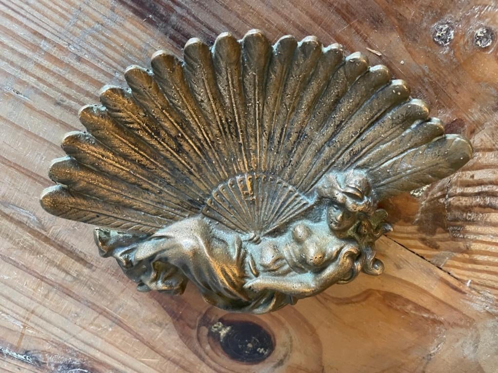 art nouveau asbak sierradenschaaltje brons Frans, Antiek en Kunst, Ophalen of Verzenden