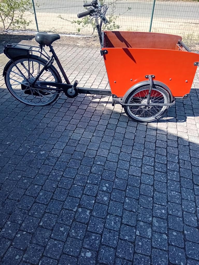 Bakfiets met benzinemotor motor sachs automaat 2takt, Fietsen en Brommers, Fietsen | Bakfietsen, Ophalen, Gebruikt