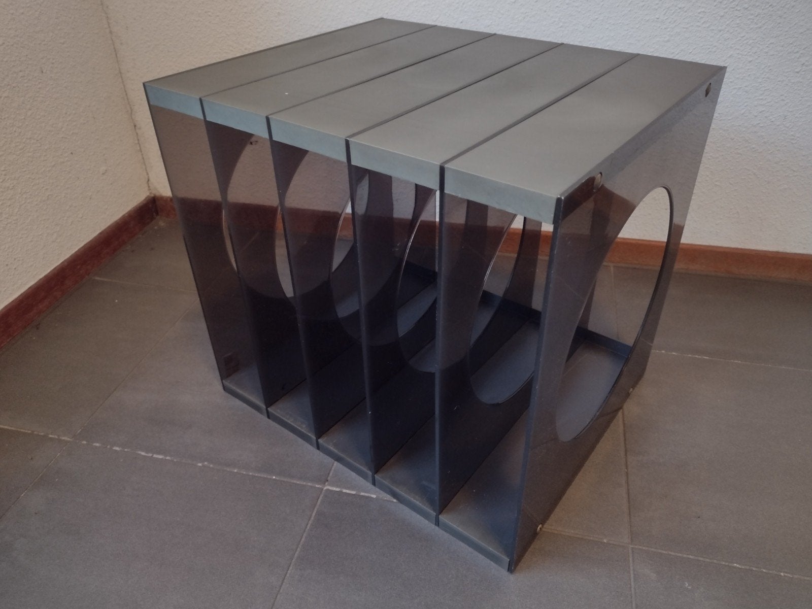 Space Age Display voor elpees, LP rek, jaren 70, Ophalen of Verzenden, Gebruikt, Overige formaten