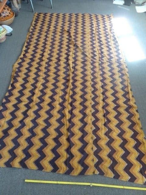 Afrikaanse omslagdoek voor een man,samengesteld uit 2 pagnes, Gebruikt, Meerkleurig, 120 cm of meer, 200 cm of meer