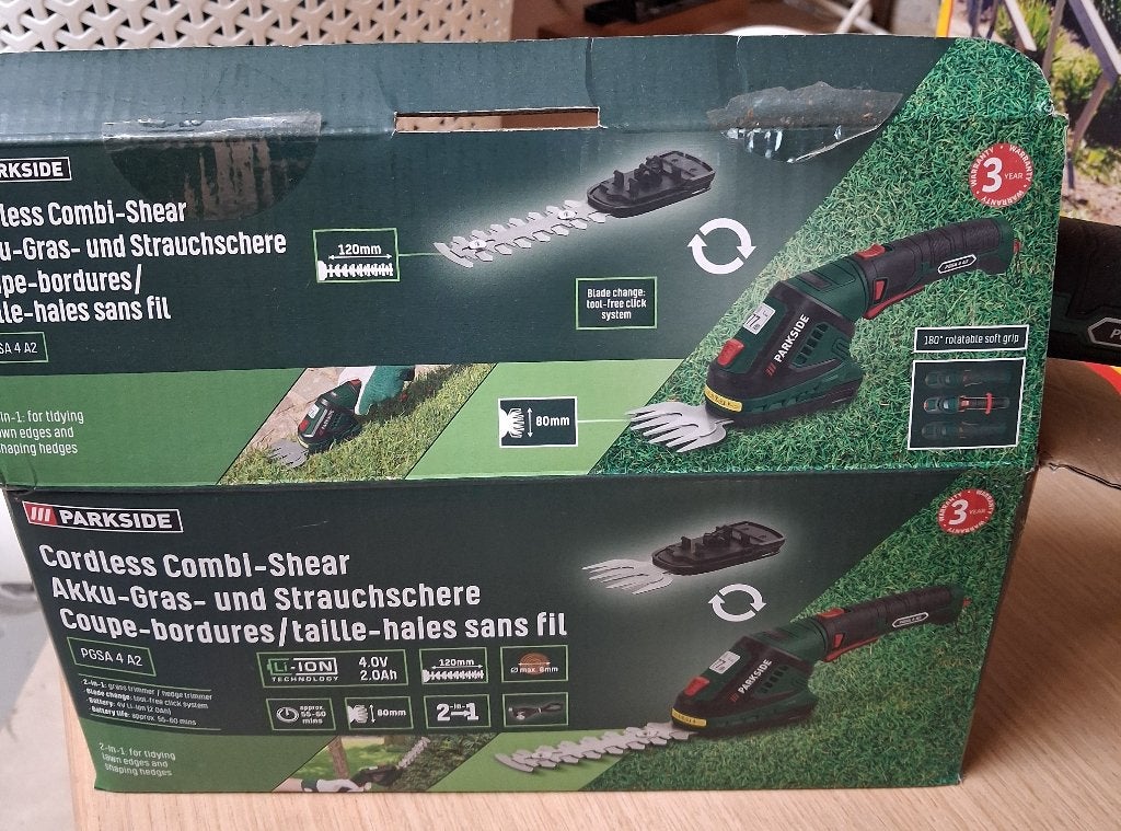 Accu struik en grasschaar, Ophalen, Zo goed als nieuw, Accu, Parkside